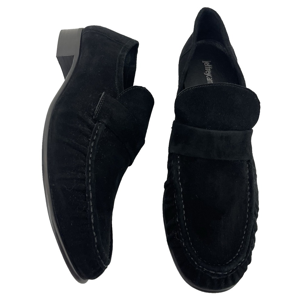 Jeffrey‎ Campbell Size 9.5 Societies Loafers Black Suede Leather Women's Slip On